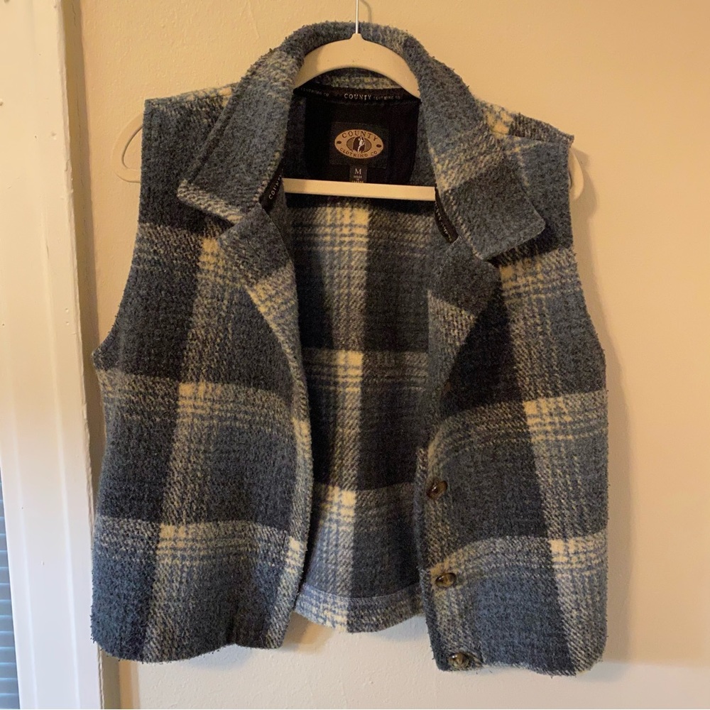 Plaid Wool Vest by County Clothing